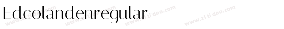 Edcolandenregular字体转换