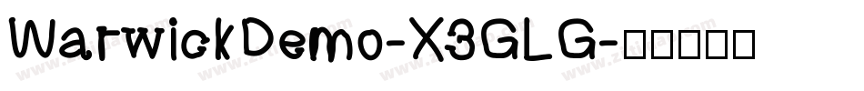 WarwickDemo-X3GLG字体转换