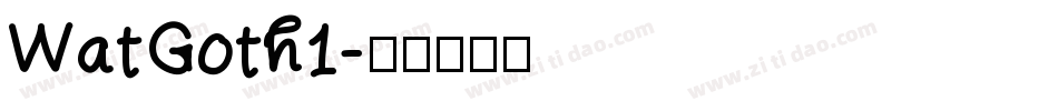 WatGoth1字体转换