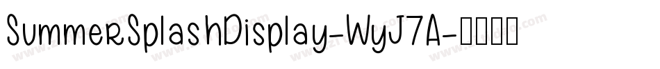 SummerSplashDisplay-WyJ7A字体转换
