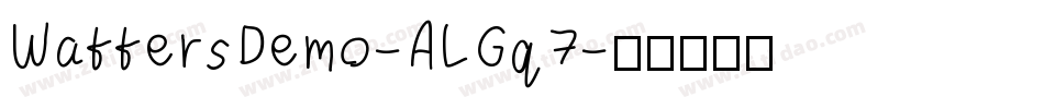 WattersDemo-ALGq7字体转换