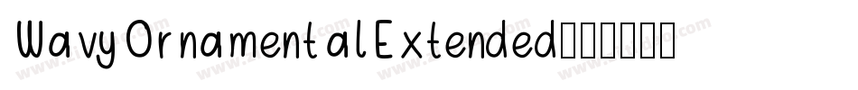 WavyOrnamentalExtended字体转换