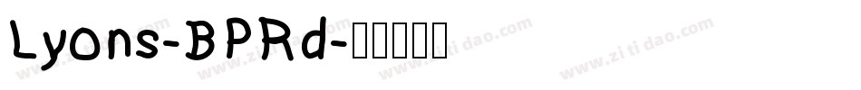 Lyons-BPRd字体转换