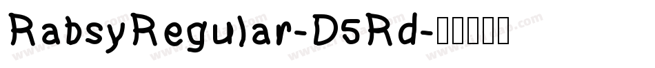 RabsyRegular-D5Rd字体转换