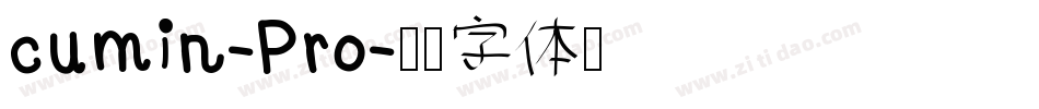 cumin-Pro字体转换