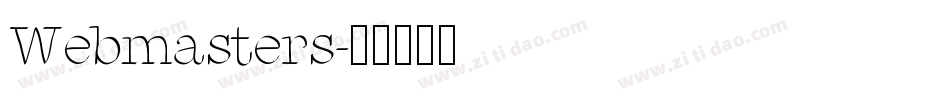 Webmasters字体转换