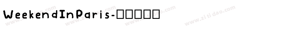 WeekendInParis字体转换