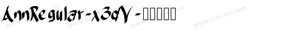 AnnRegular-x3dV字体转换