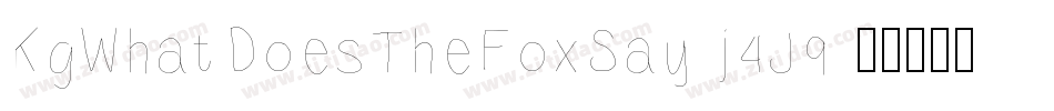 KgWhatDoesTheFoxSay-j4J9字体转换