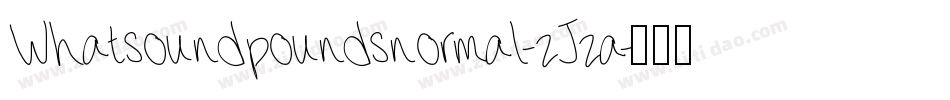Whatsoundpoundsnormal-zJza字体转换