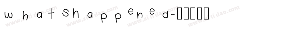 WhatsHappened字体转换