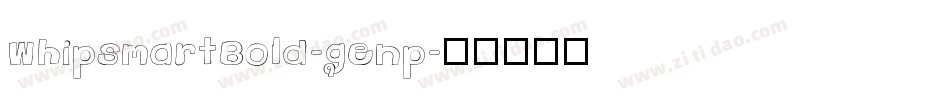 WhipsmartBold-genp字体转换