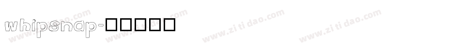 whipsnap字体转换