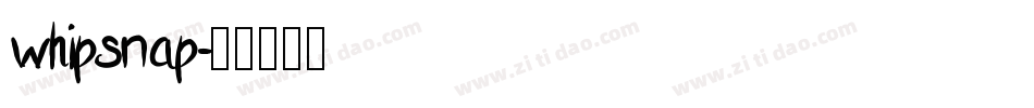whipsnap字体转换