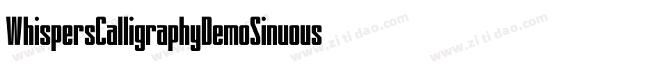 WhispersCalligraphyDemoSinuousBold-DX1x字体转换