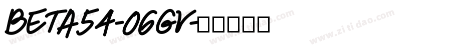 Beta54-o6GV字体转换
