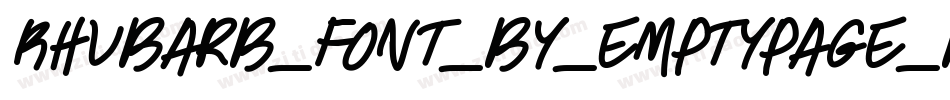 Rhubarb_font_by_emptypage_beta字体转换
