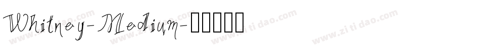 Whitney-Medium字体转换
