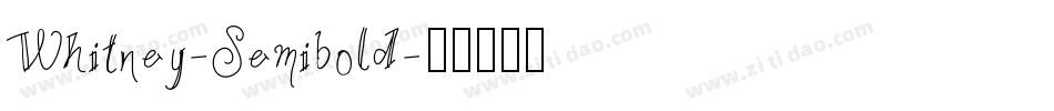 Whitney-Semibold字体转换
