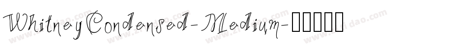 WhitneyCondensed-Medium字体转换