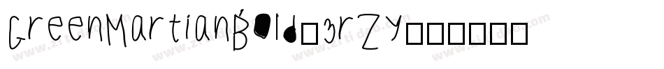 GreenMartianBold-3rZy字体转换