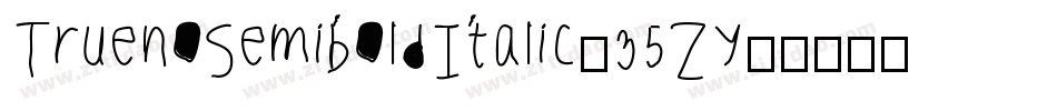 TruenoSemiboldItalic-35Zy字体转换