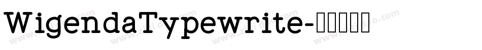 WigendaTypewrite字体转换