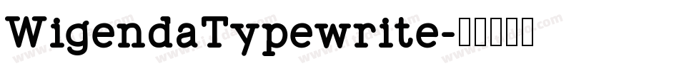 WigendaTypewrite字体转换
