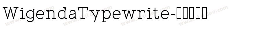 WigendaTypewrite字体转换
