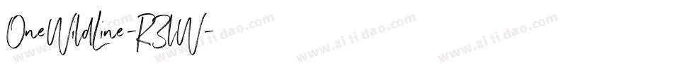 OneWildLine-R3lW字体转换