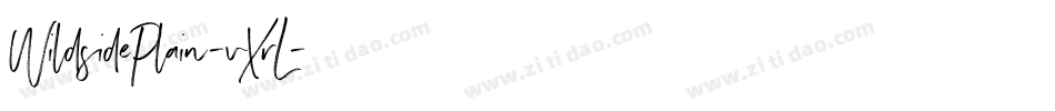 WildsidePlain-vXrL字体转换