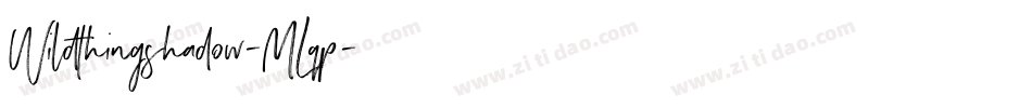 Wildthingshadow-MLqp字体转换