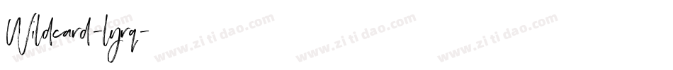 Wildcard-lyrq字体转换