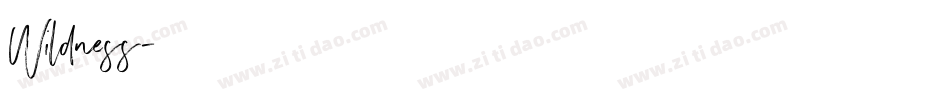 Wildness字体转换