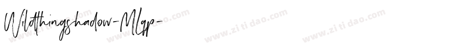 Wildthingshadow-MLqp字体转换