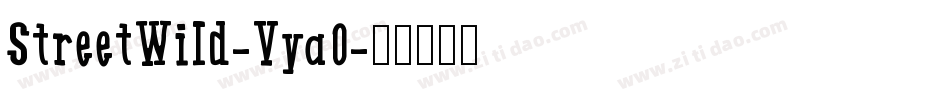 StreetWild-Vya0字体转换