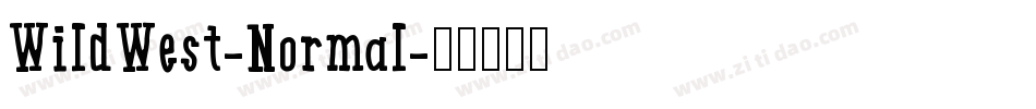 WildWest-Normal字体转换