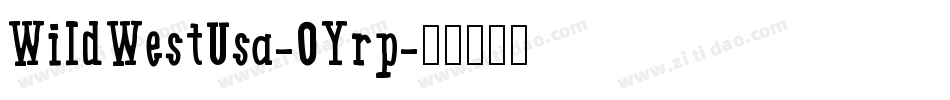 WildWestUsa-OYrp字体转换