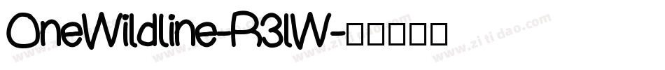 OneWildLine-R3lW字体转换