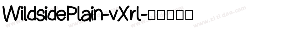 WildsidePlain-vXrL字体转换