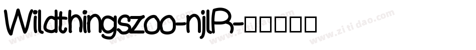 Wildthingszoo-njlR字体转换