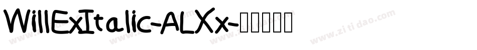 WillExItalic-ALXx字体转换