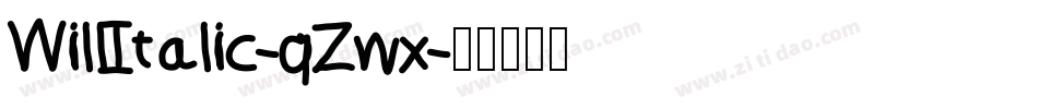 WillItalic-qZwx字体转换