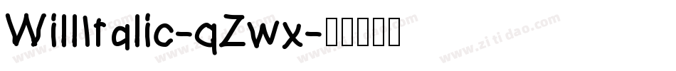 WillItalic-qZwx字体转换