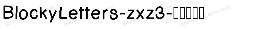 BlockyLetters-zxz3字体转换