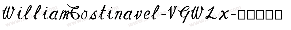WilliamCostinavel-VGWLx字体转换