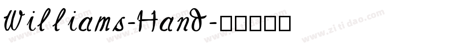 Williams-Hand字体转换