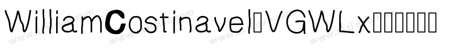 WilliamCostinavel-VGWLx字体转换