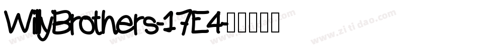 WillyBrothers-17E4字体转换
