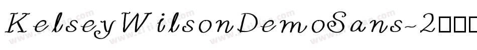 KelseyWilsonDemoSans-2转换器字体转换